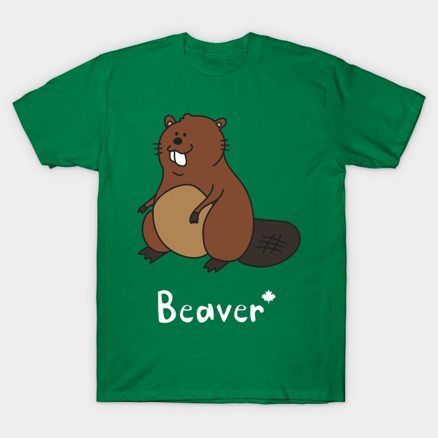 Beaver T-Shirt by ptdoodles